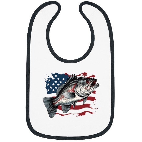 Life Liberty And The Pursuit Of Fish Largemouth Bass Bibs