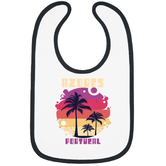 Surfing Portugal Azores Beach Vacation Palm trees Ocean Surf Bibs