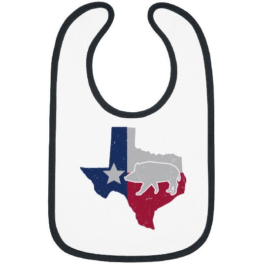 Mens Texas Flag Boar Hunting Funny Wild Hog Hunter Bibs