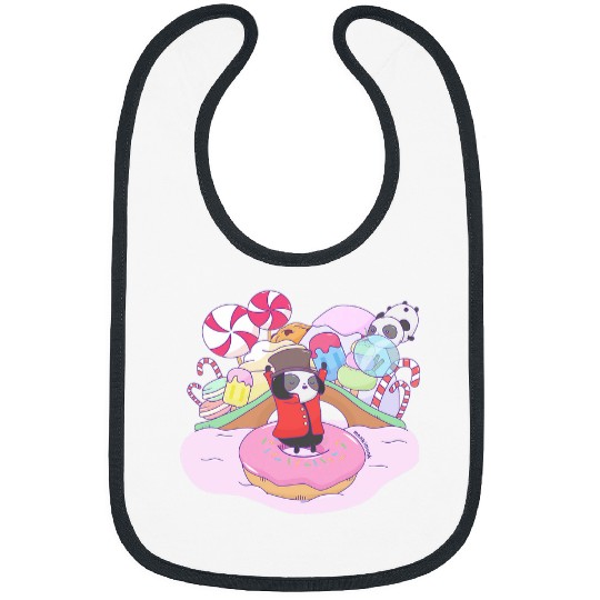Panda Pet Wizard Panda in the Candy Land Chocolate Factory Bibs