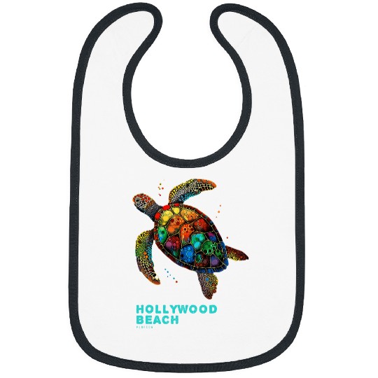 Turtle Pet Hollywood Beach FL Florida Vacation Sea Turtle Souvenir 19 Bibs