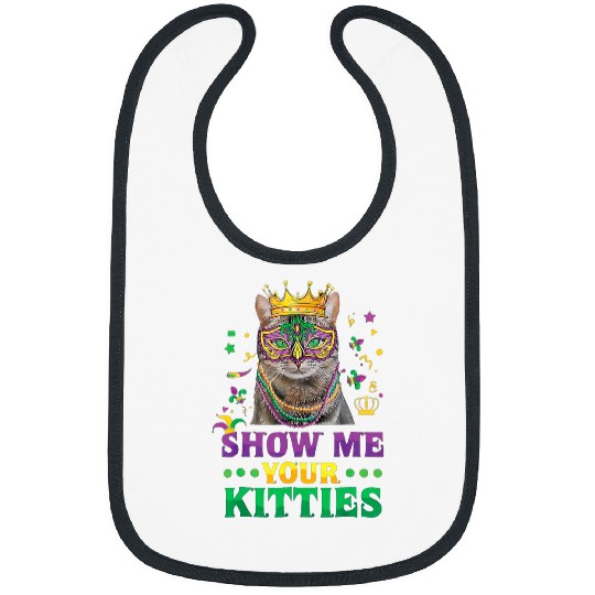 Show Me Your Kitties Mardi Gras Naughty Mardi Gras Bibs