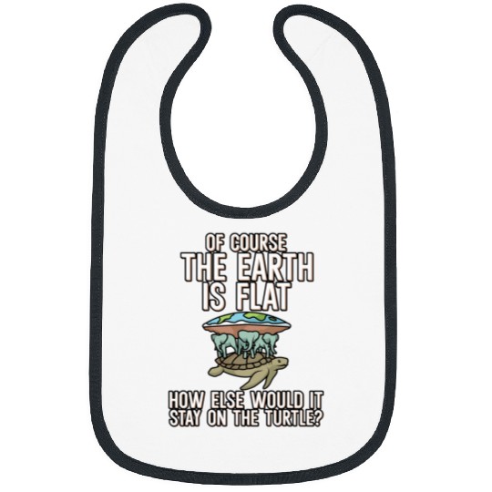 Turtle Pet Modern turtle flat earth society Bibs