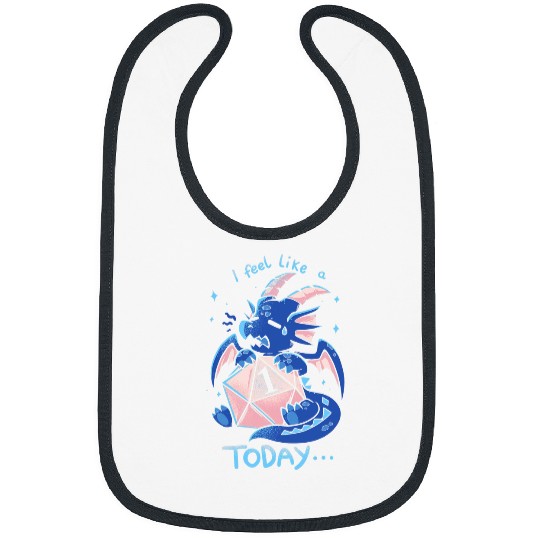 Dragon Pet I Feel Like a 1 Today Sad Blue Dragon Bibs