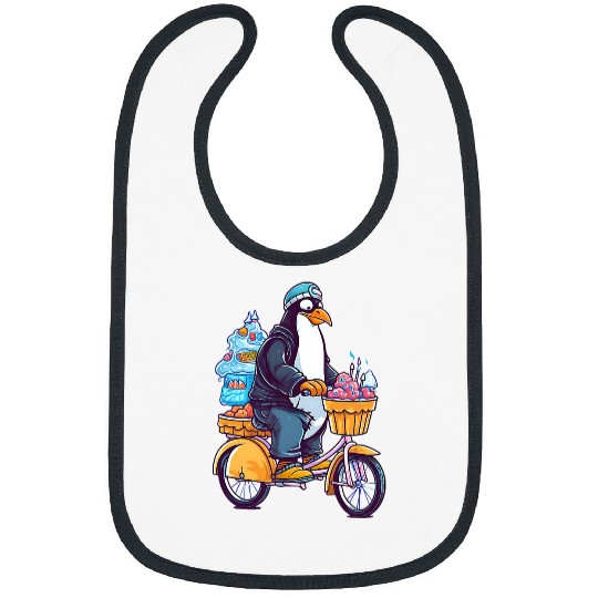 Penguin Pet As Ice Cream Man Design Ice Cream Vendor Bibs