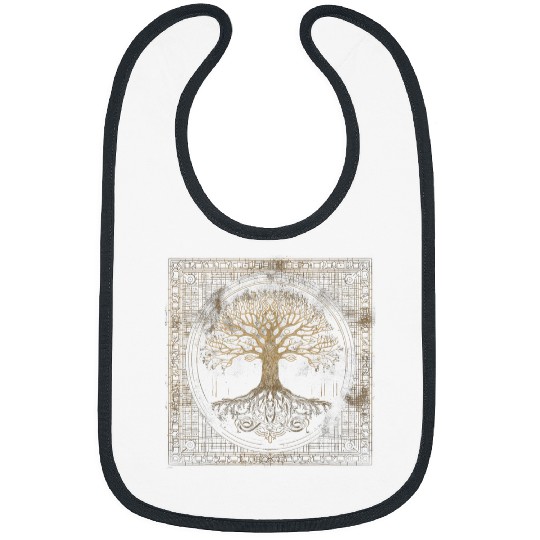 Tree Of Life Viking Sacred Geometry Celtic Norse Zen 35 Bibs