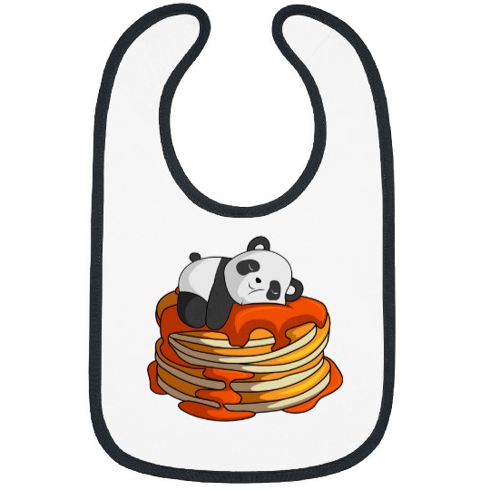 Panda Pet Pancakes Panda On Waffle Breakfast Flapjack Hotcake Food Bibs