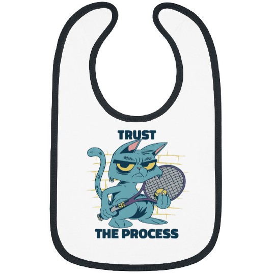 Trust The Process Retro Tennis Player Present Bibs