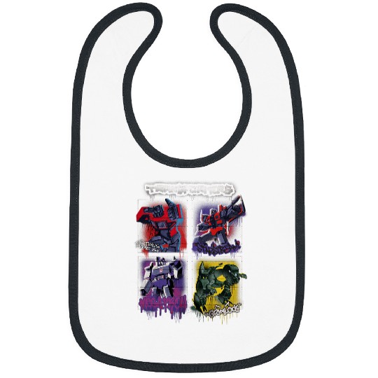 Transformers Classic Characters Graffiti Painted Walls Retro Bibs