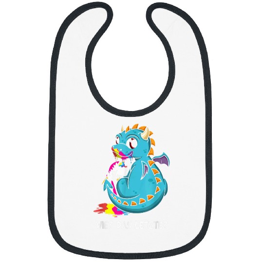 Dragon Pet How The Last Dragon Eats Unicorn Bibs