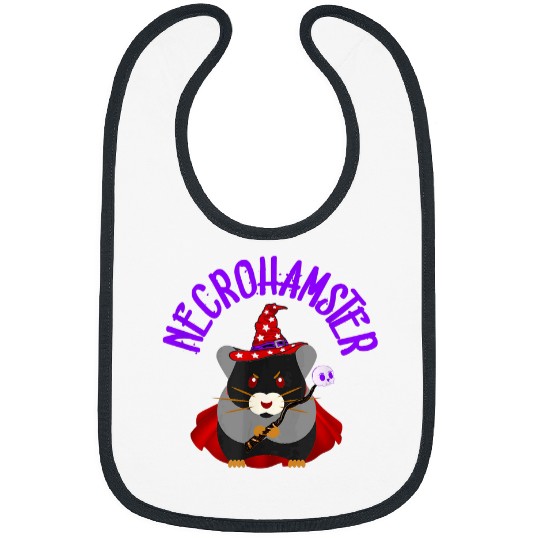 Hamster Pet NecroHamster Necromancer Hamster Funny Pet Wizard Rodent 1 Bibs
