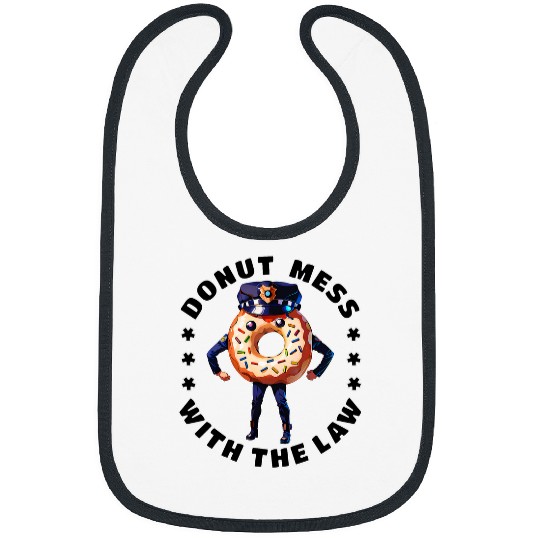 Police Job Donut Police Officer Quirky Law Enforcement Design Bibs