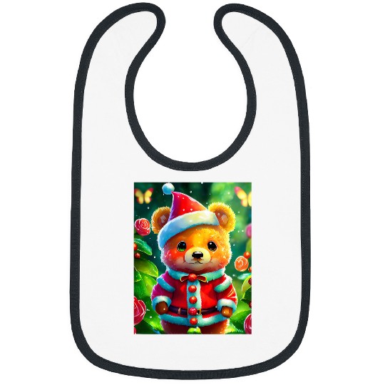 Bear Pet Christmas Baby Gummy Bear Candy Wearing Santa Clause Suite Bibs