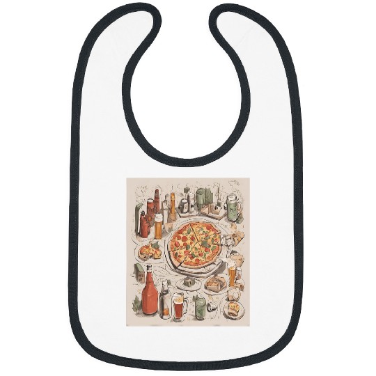 Beer Fun Campus Pizza And Beer Scavenger Hunt Drawing Bibs