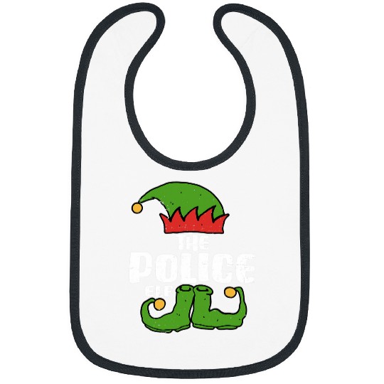The Police Elf Funny Matching Family Group Christmas Bibs
