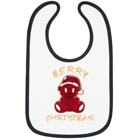 Bear Pet Christmas xmass Angry Bear Santa Hat Merry Christmas Bibs