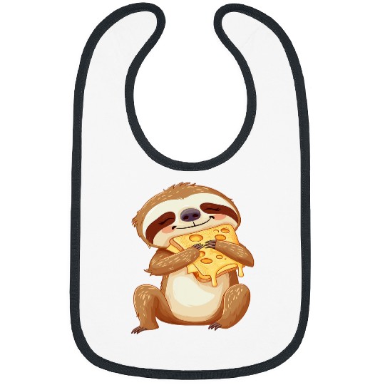 Sloth Pet Hugging A Giant Grilled Cheese Sandwich Bibs