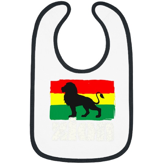 Lion Pet Zion Lion of Judah Red Green Yellow Rasta Colors Reggae Bibs