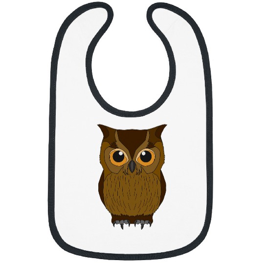 Owl Pet bird motif animal birds of prey imprint Bibs