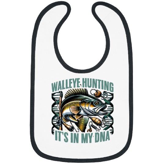 Its In My DNA Walleye Hunting Angler Walleye Fishing Bibs