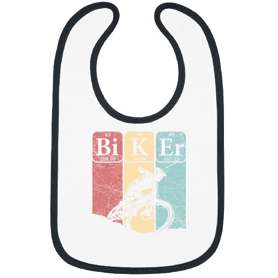Mountain Biker Periodic Table Elements MTB Bike Nerd vintages 1 Bibs
