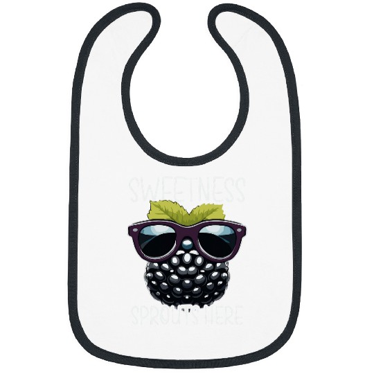 Sweetness Sprouts Here Cute Blackberry Bibs