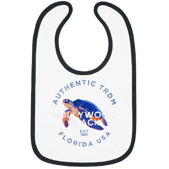 Turtle Pet Hollywood Beach FL Florida Vacation Sea Turtle Souvenir 09 Bibs