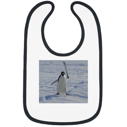 Penguin Pet Become Ungovernable Funny Penguin Meme for Men woman Bibs
