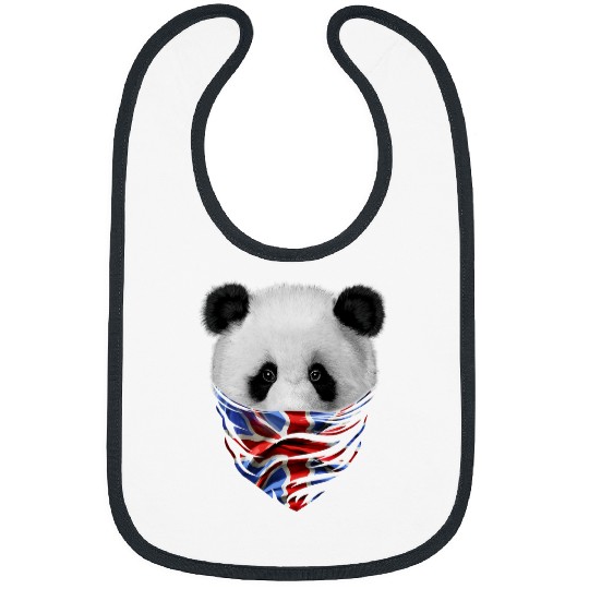 Panda Pet Patriot Giant Panda in British Union Jack Bandana Bibs