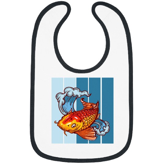 Nishikigoi Fish Koi Fish Japanese Tattoo 4 Bibs