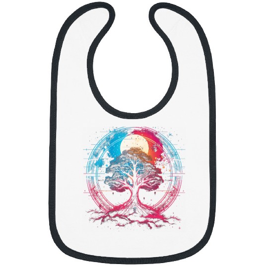 Tree Of Life Viking Sacred Geometry Celtic Norse Zen 92 Bibs