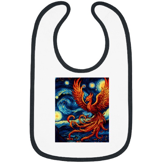 Phoenix Under Starry Night Sky Art Graphic Christmas 1 Bibs
