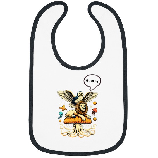 Lion Pet Owl Jellyfish Animal Piggyback Men Women Kids Adults Bibs