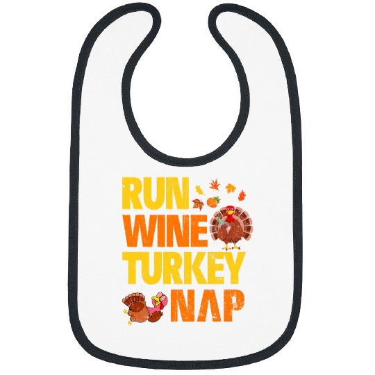 Wines Fun Run Wines Turkey Nap Thanksgiving Funny Turkey Wines Running Bibs