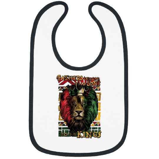 Lion Pet black power black pride lion be king black history men boys Bibs