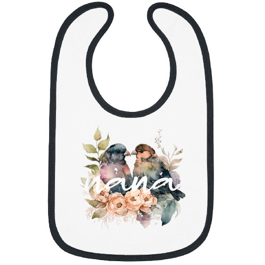 Mom Nana Flowers Mothers Day Floral Wildflower Garden Gift Bibs