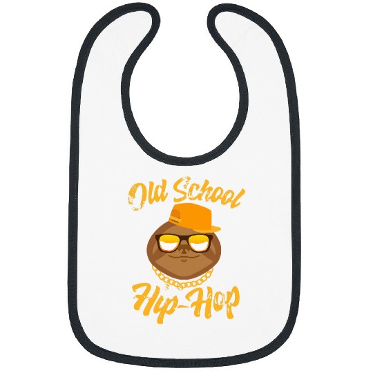 Sloth Pet Old School Hip Hop Rap Cool Sloth kids boys girl 80s 90s Bibs