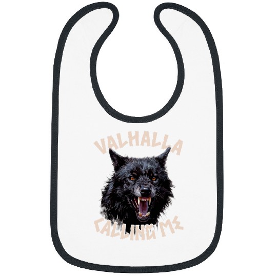 Viking Angry wolfs Norse Mythology Valhalla Calling Me Viking Bibs