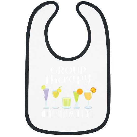 Beer Fun Group Therapy Cocktail Drinking Alcoholic Humor Bibs