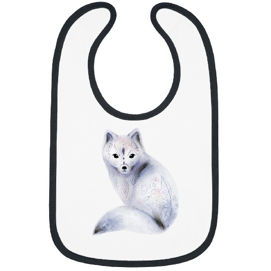 Viking Nordic Summer Fox Hand Painted Watercolor Bibs