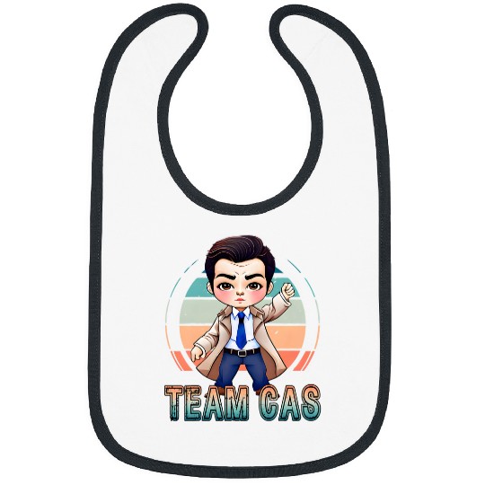 Team Cas Cute Chibi SPN Bibs