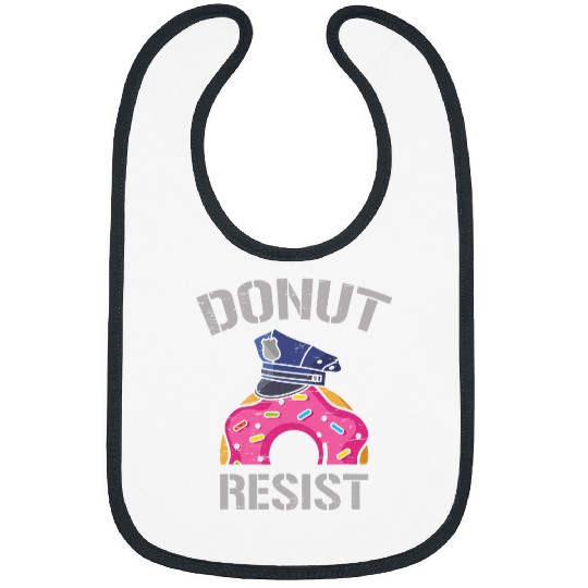 Police Job Donut Resist Law Enforcement Cop Policeman Bibs