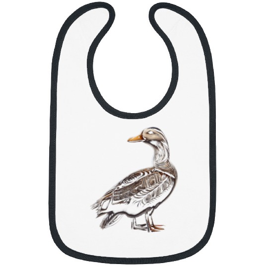 Duck Pet Pekin Duck Native American Indian Northwest Tribal Graphic Bibs