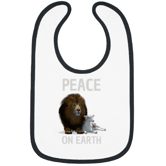 Lion Pet Peace On Earth World Peace Lion and Lamb Peace Bibs