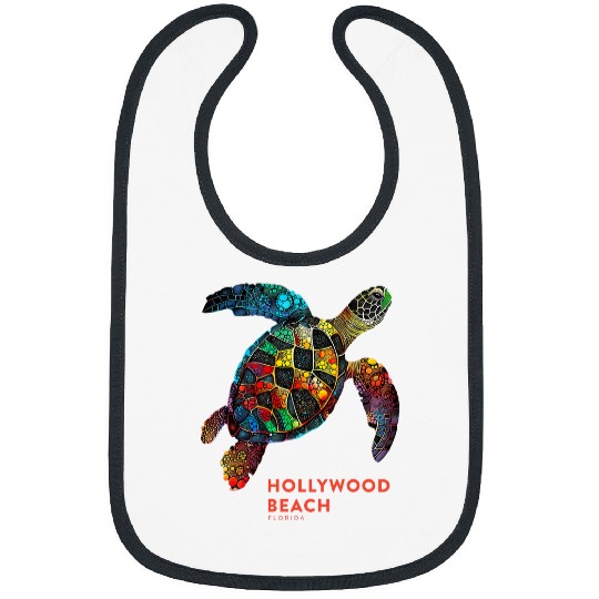 Turtle Pet Hollywood Beach FL Florida Vacation Sea Turtle Souvenir 3 Bibs