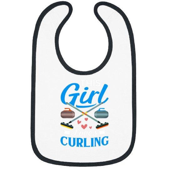 This Girl Loves Curling Winter Sport Lover Sweeper Curler Bibs