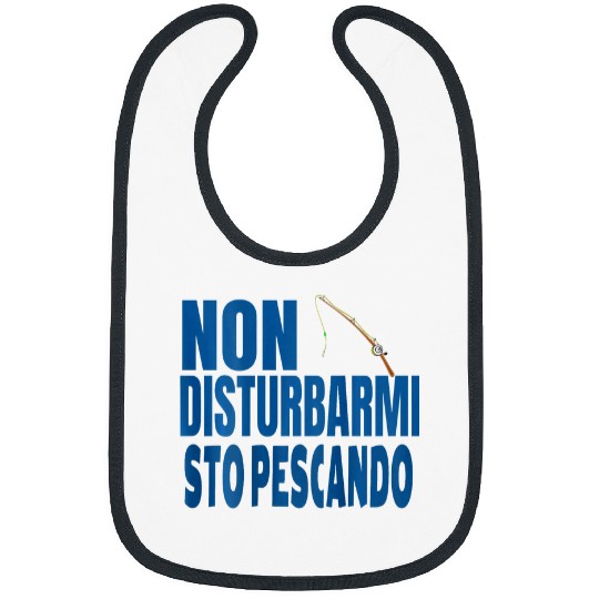 Mens Do Not Disturb Me Im Fishing Print Back Bibs