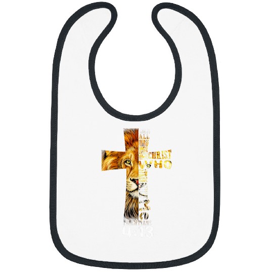 Lion Pet philippians 413 christian verse s men religious lion Bibs