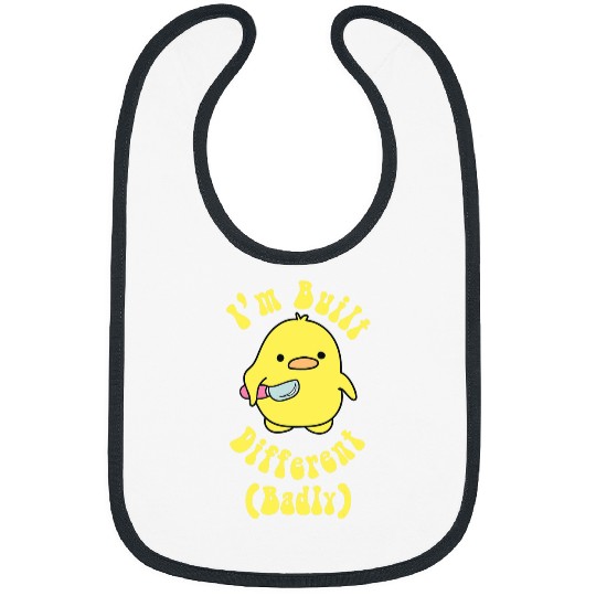 Duck Pet Im Built Different Badly Cute Duck Fight Design Bibs
