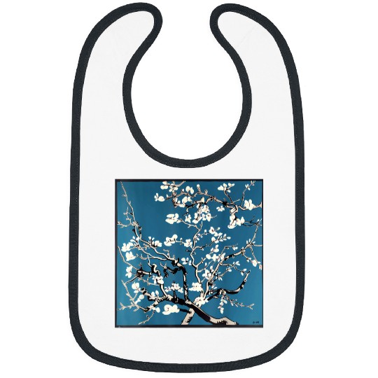 Midnight Magic in a Japanese Garden of Cherry Blossoms Bibs